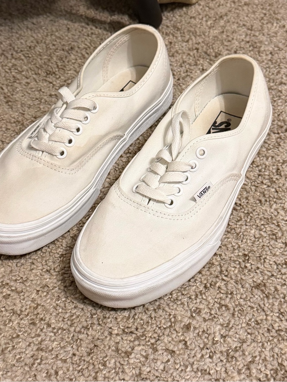 Vans Low-Top Canvas Sneakers in Off-White Men's 7.5/ Women's 8